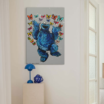 Cookie Monster Took a Leap of Faith (Original Painting)