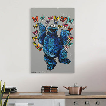 Cookie Monster Took a Leap of Faith (Original Painting)