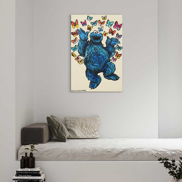 Cookie Monster Was In His Happy Place (Original Painting)