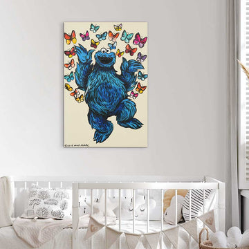 Cookie Monster Was In His Happy Place (Original Painting)