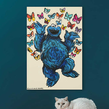 Cookie Monster Was In His Happy Place (Original Painting)