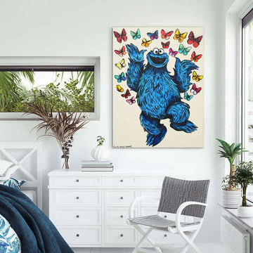 Cookie Monster Was in His Happy Place (Original Painting)