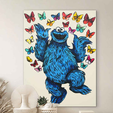 Cookie Monster Was in His Happy Place (Original Painting)