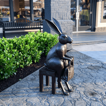 Cottontail Rabbit: Momma’s Got a Brand New Bag (Bronze Sculpture)