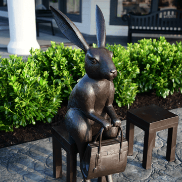 Cottontail Rabbit: Momma’s Got a Brand New Bag (Bronze Sculpture)