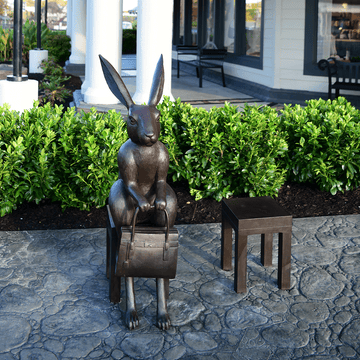 Cottontail Rabbit: Momma’s Got a Brand New Bag (Bronze Sculpture)