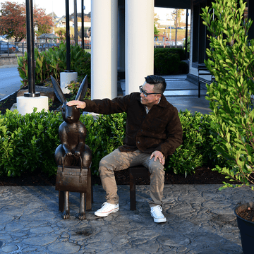 Cottontail Rabbit: Momma’s Got a Brand New Bag (Bronze Sculpture)