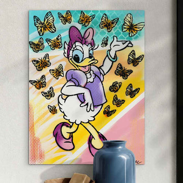 Daisy Had a Little Flutter of Friends (Original Painting)