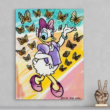 Daisy Had a Little Flutter of Friends (Original Painting)