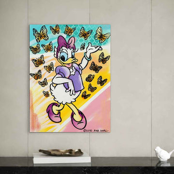 Daisy Had a Little Flutter of Friends (Original Painting)