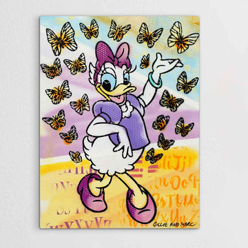 Daisy Had Butterflies on Her Mind (Original Painting)