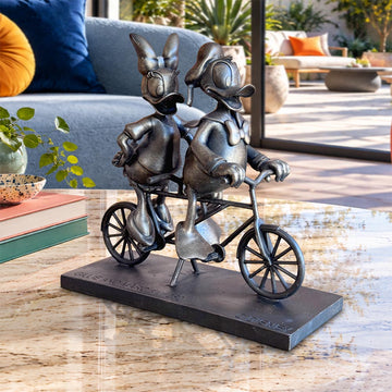 Daisy and Donald Go Around the World with Love (Bronze Sculpture, Miniature Collection)