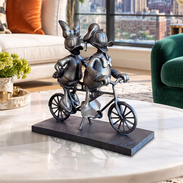 Daisy and Donald Go Around the World with Love (Bronze Sculpture, Miniature Collection)
