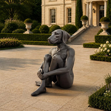 Dogman Was Content (Bronze Sculpture, Mid-Size)