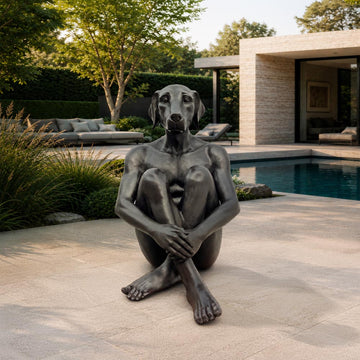 Dogman Was Content (Bronze Sculpture, Mid-Size)
