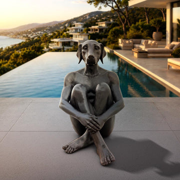 Dogman Was Content (Bronze Sculpture, Mid-Size)
