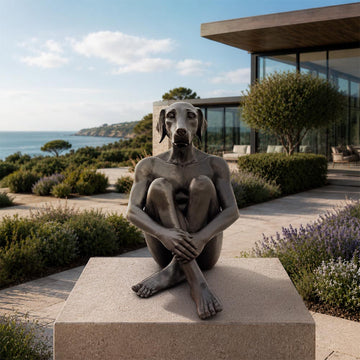 Dogman Was Content (Bronze Sculpture, Mid-Size)