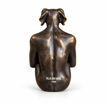 Dogman has Wild Ideas (Bronze Sculpture, Miniature)