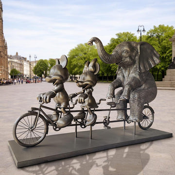 Micky, Minnie and the African Elephant Journey Together for the Wild (Fibreglass Sculpture)