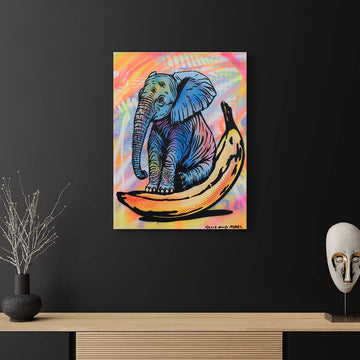Elephant Was Very, Very Content (Original Painting)