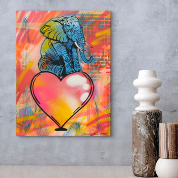 Elephant in Love (Original Painting)
