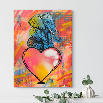Elephant in Love (Original Painting)