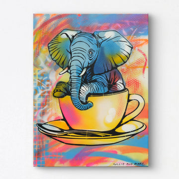 Elephant in a Cup (Original Painting)