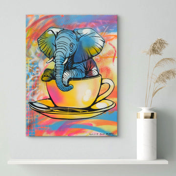 Elephant in a Cup (Original Painting)