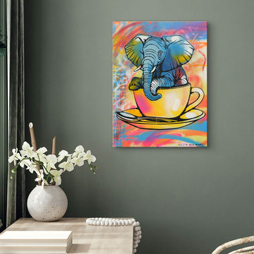 Elephant in a Cup (Original Painting)