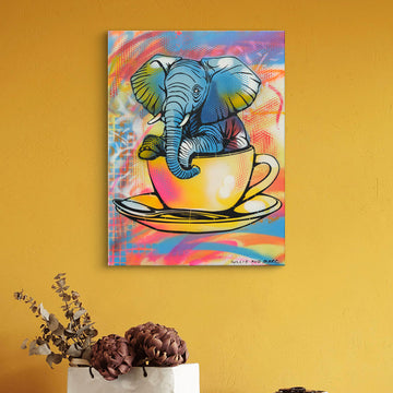 Elephant in a Cup (Original Painting)
