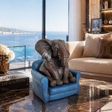 Elephant Was Welcomed Home (Bronze Sculpture, Small)