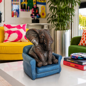 Elephant Was Welcomed Home (Bronze Sculpture, Small)
