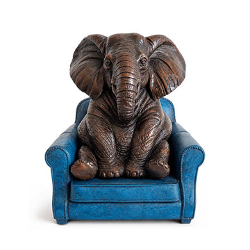 Elephant Was Welcomed Home (Bronze Sculpture, Small)