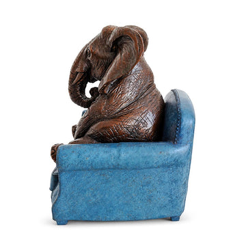 Elephant Was Welcomed Home (Bronze Sculpture, Small)
