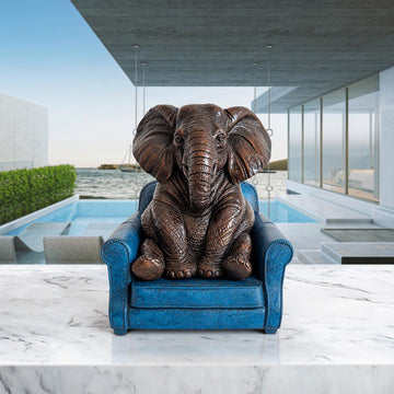 Elephant Was Welcomed Home (Bronze Sculpture, Small)