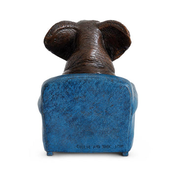 Elephant Was Welcomed Home (Bronze Sculpture, Small)