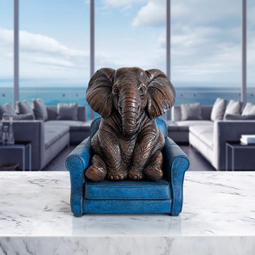 Elephant Was Welcomed Home (Bronze Sculpture, Small)