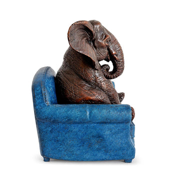 Elephant Was Welcomed Home (Bronze Sculpture, Small)