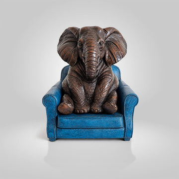 Elephant Was Welcomed Home (Bronze Sculpture, Small)