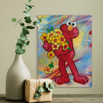Elmo Flower Child (Original Painting)