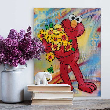 Elmo Flower Child (Original Painting)