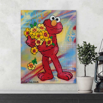 Elmo Flower Child (Original Painting)