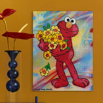 Elmo Flower Child (Original Painting)