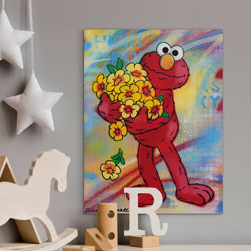 Elmo Flower Child (Original Painting)
