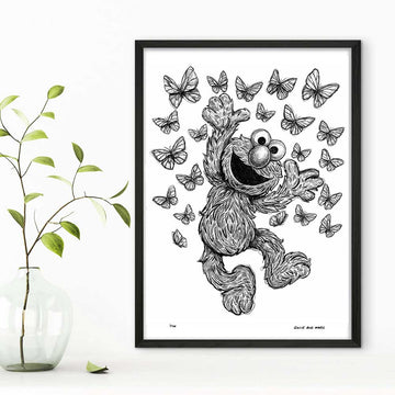 Elmo Jumps for Joy (Giclee Canvas Print)