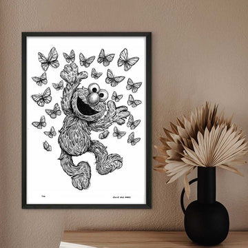 Elmo Jumps for Joy (Giclee Canvas Print)