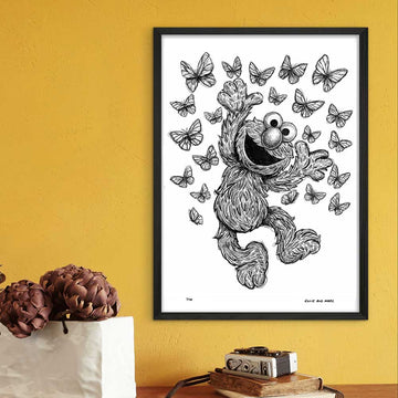 Elmo Jumps for Joy (Giclee Canvas Print)