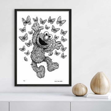 Elmo Jumps for Joy (Giclee Canvas Print)