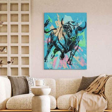 Exploding Bull (Original Painting)