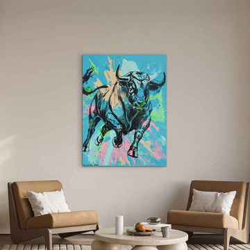 Exploding Bull (Original Painting)